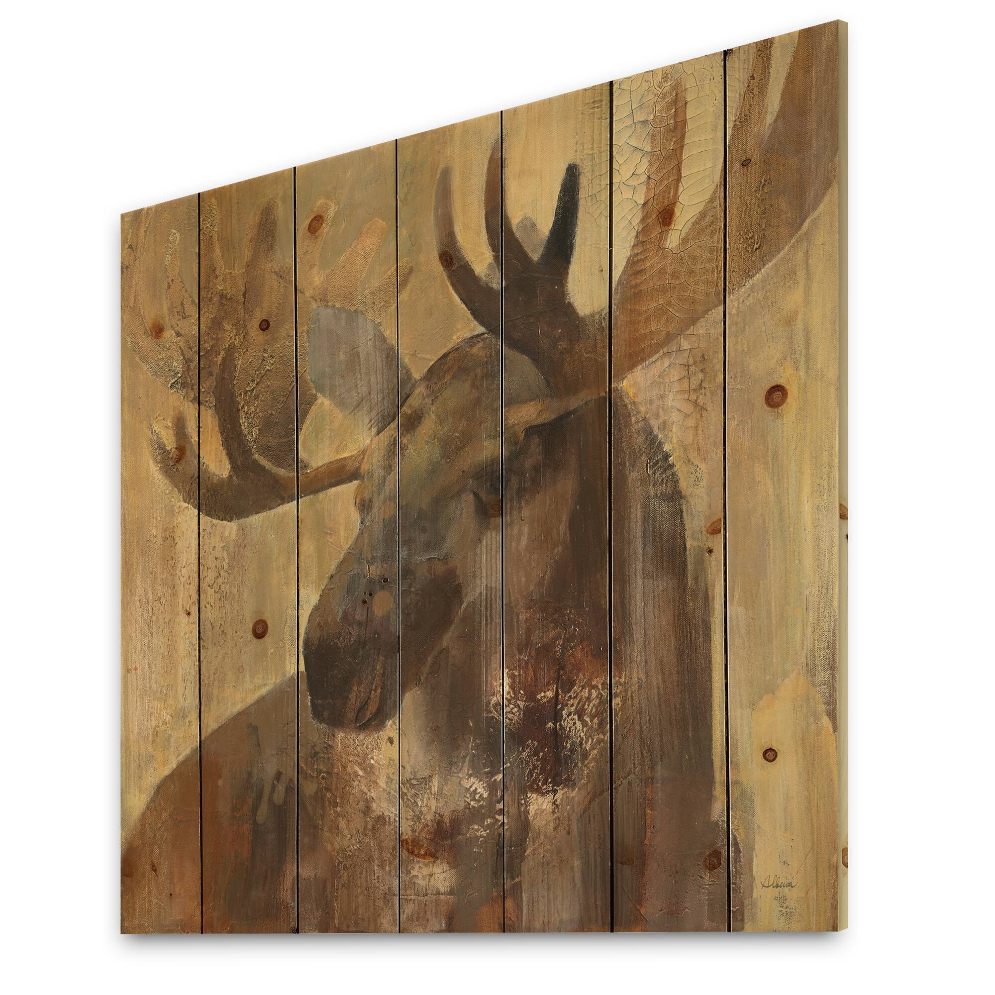 Designart - Into the Wild Gold Moose